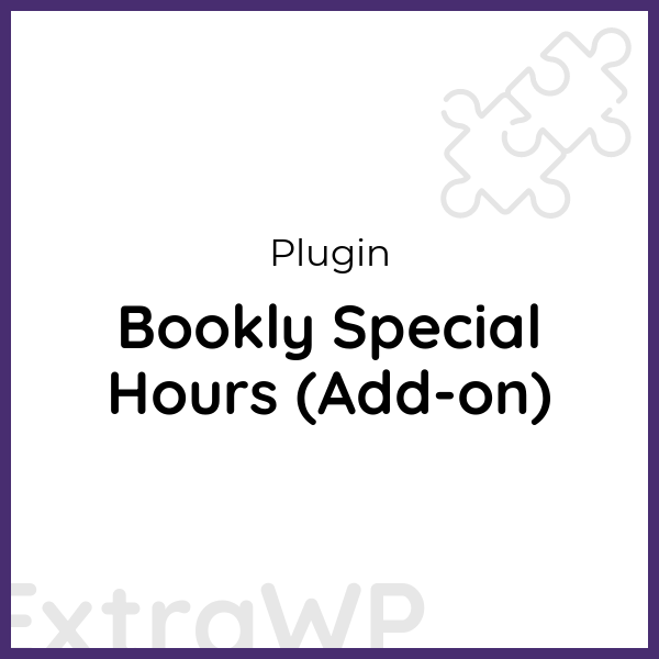 Bookly Special Hours (Add-on)