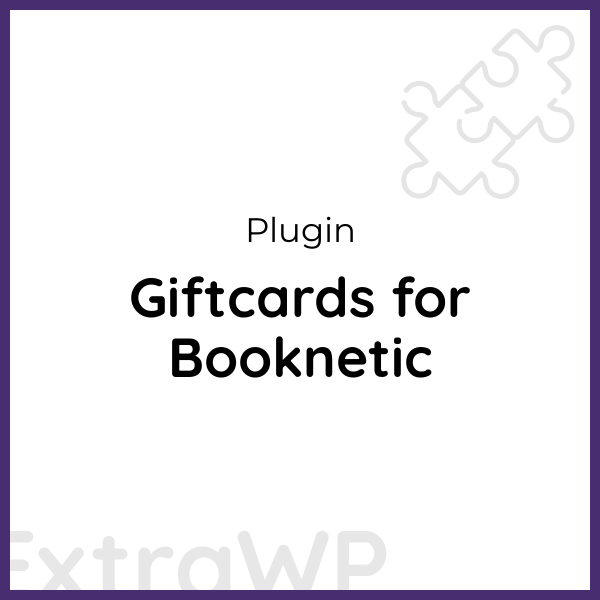 Giftcards for Booknetic