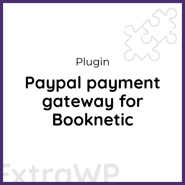 Paypal payment gateway for Booknetic