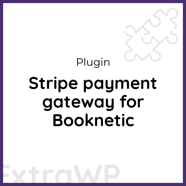 Stripe payment gateway for Booknetic