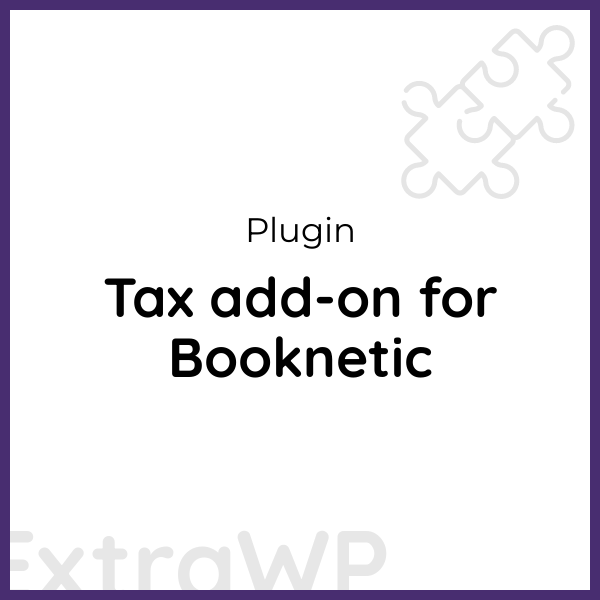 Tax add-on for Booknetic