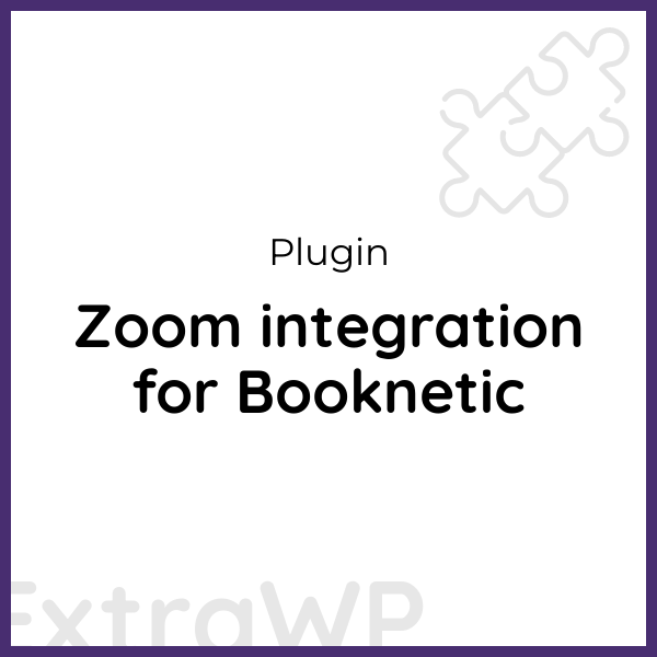 Zoom integration for Booknetic