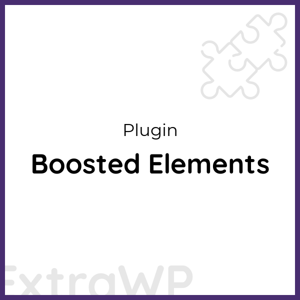 Boosted Elements