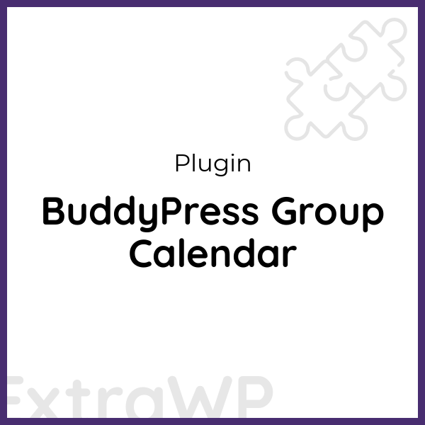 BuddyPress Group Calendar