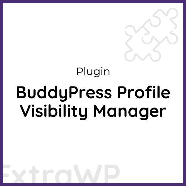 BuddyPress Profile Visibility Manager