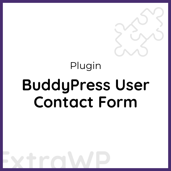 BuddyPress User Contact Form