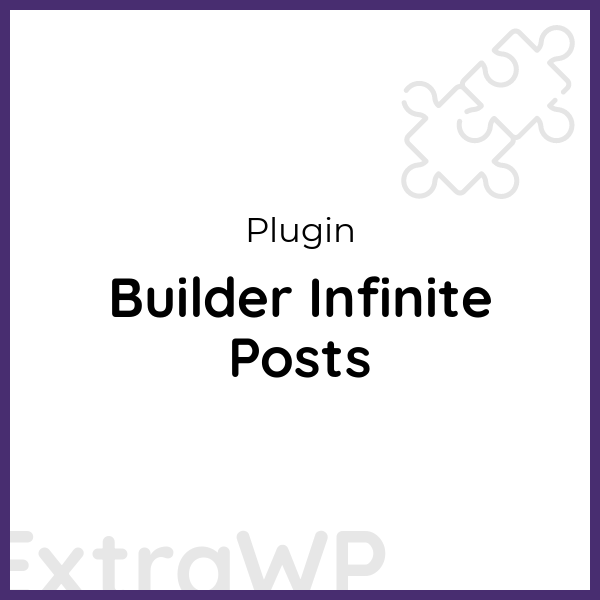 Builder Infinite Posts