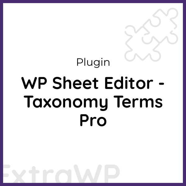 WP Sheet Editor - Taxonomy Terms Pro