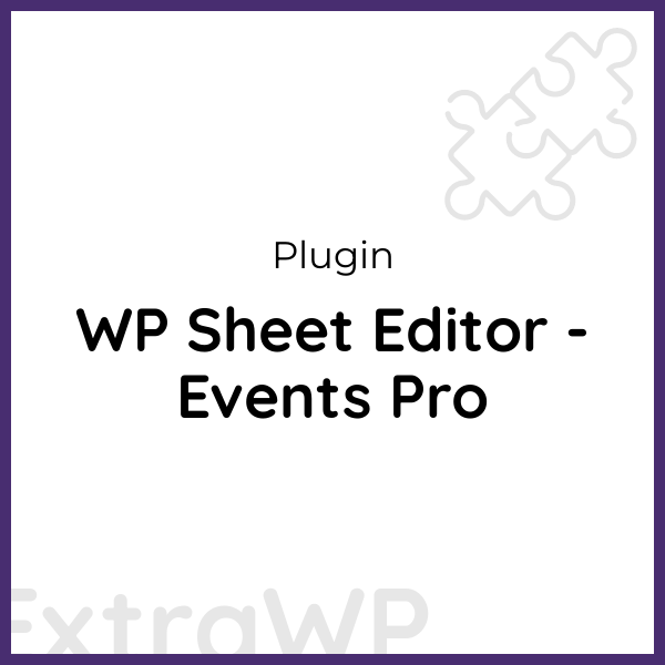 WP Sheet Editor - Events Pro