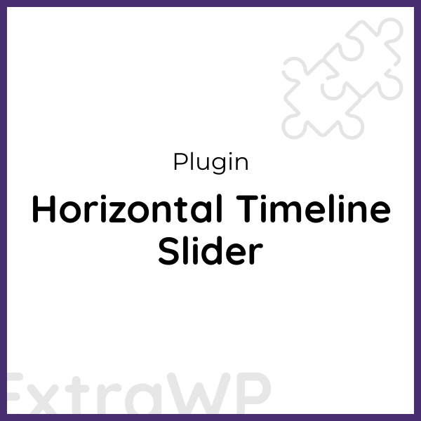 Horizontal Timeline Slider