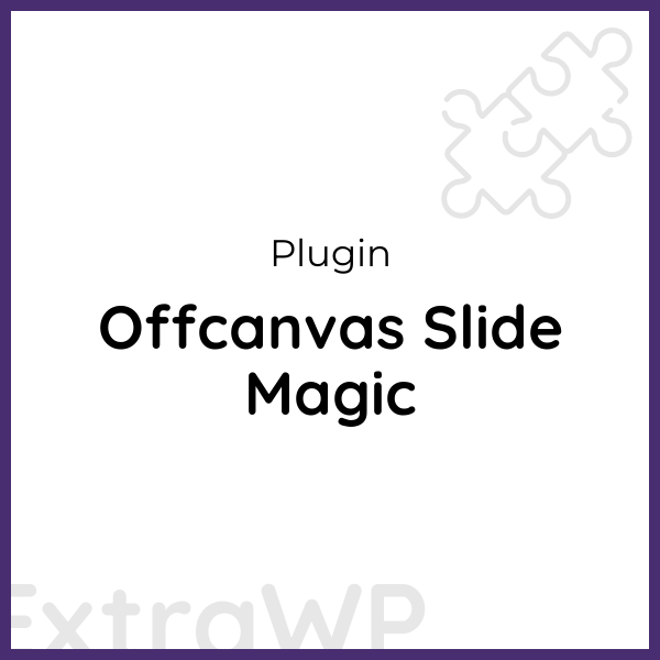 Offcanvas Slide Magic