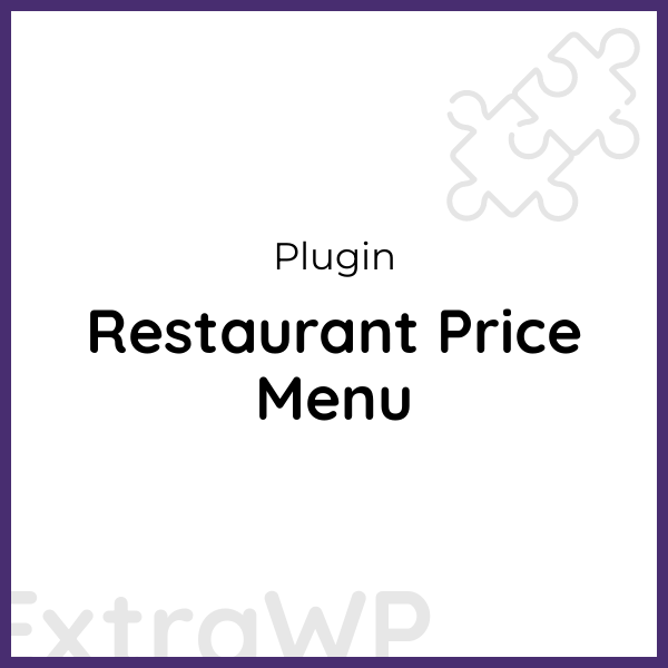 Restaurant Price Menu