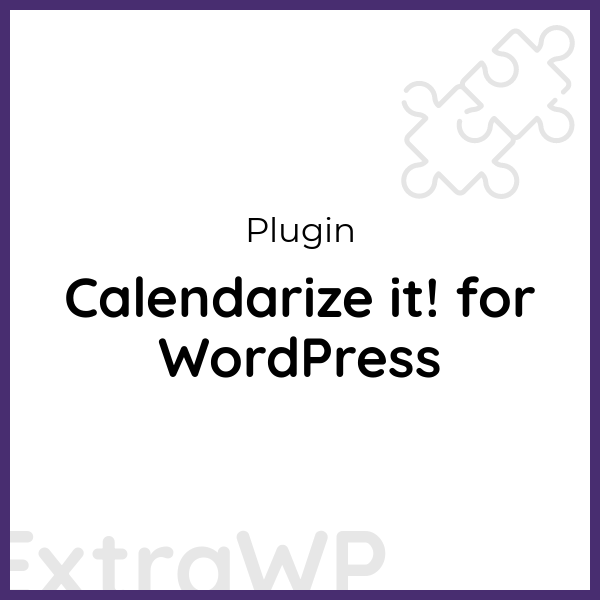 Calendarize it! for WordPress