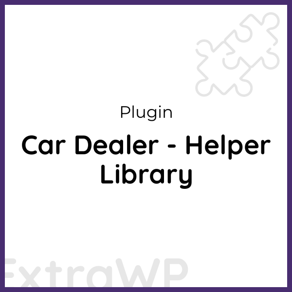 Car Dealer - Helper Library