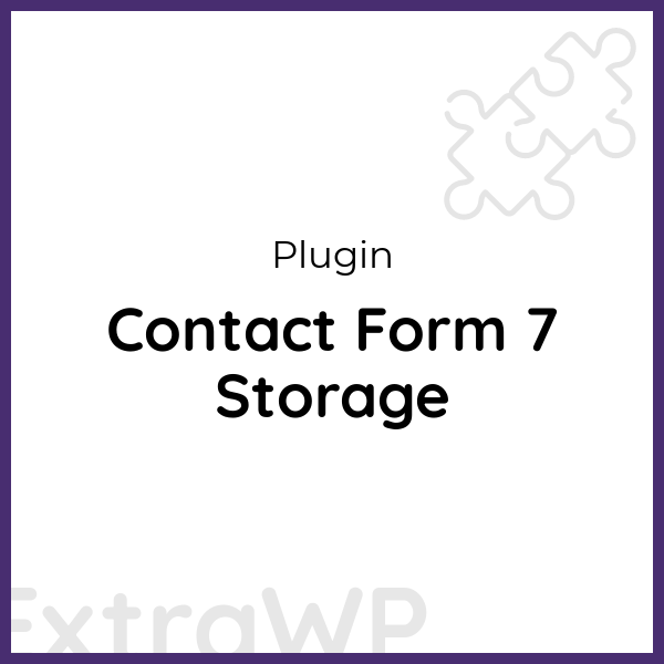 Contact Form 7 Storage
