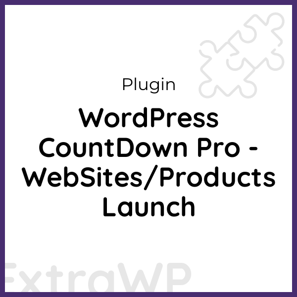 WordPress CountDown Pro - WebSites/Products Launch