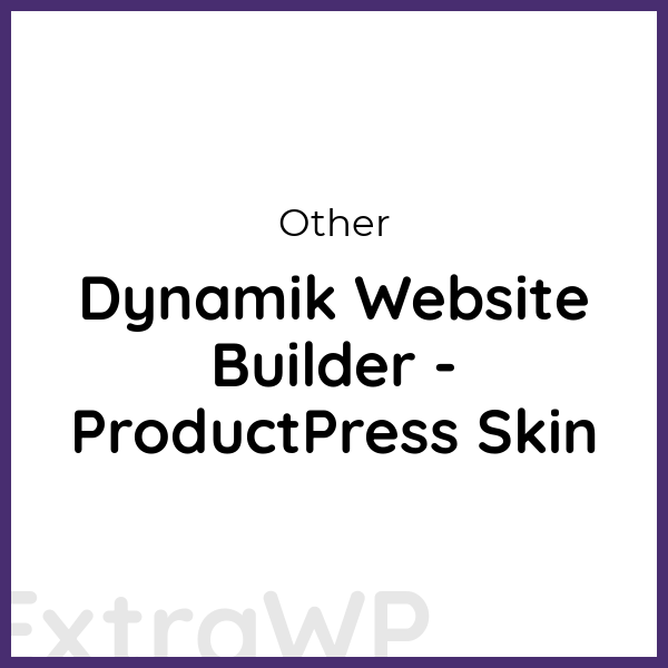 Dynamik Website Builder - ProductPress Skin