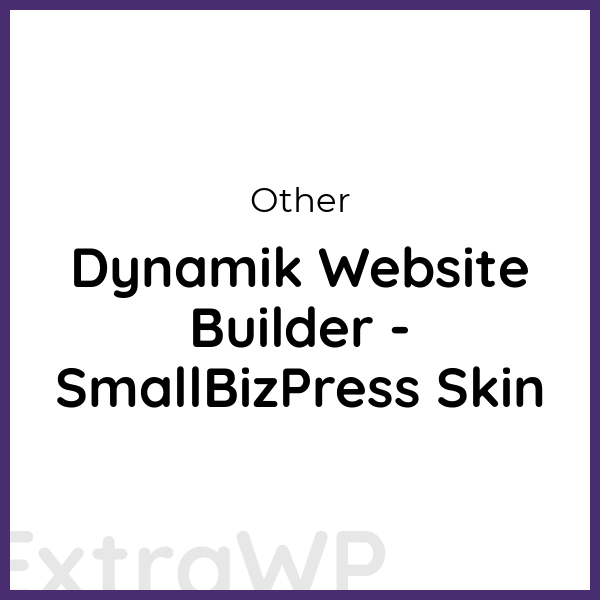 Dynamik Website Builder - SmallBizPress Skin