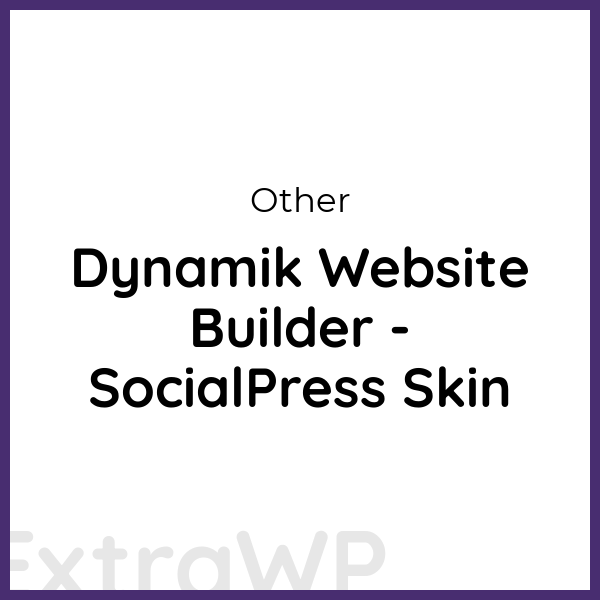 Dynamik Website Builder - SocialPress Skin