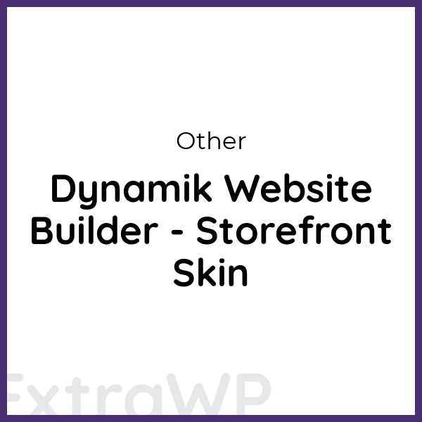 Dynamik Website Builder - Storefront Skin