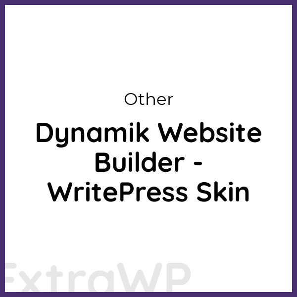 Dynamik Website Builder - WritePress Skin