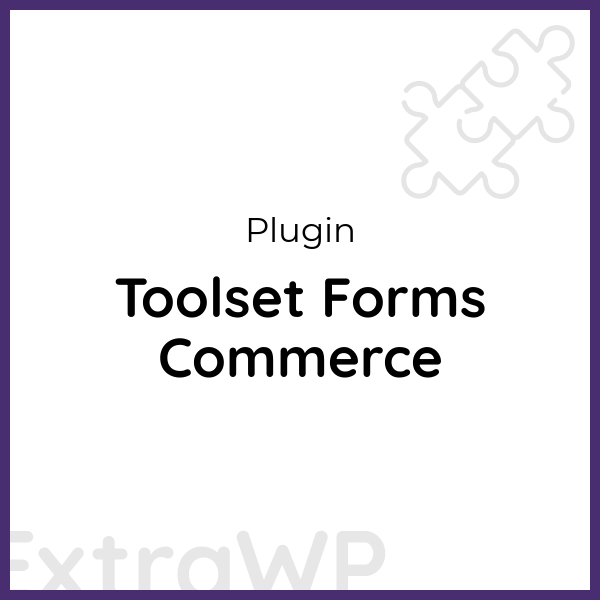 Toolset Forms Commerce