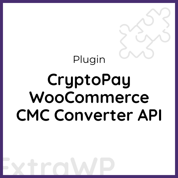 CryptoPay WooCommerce CMC Converter API