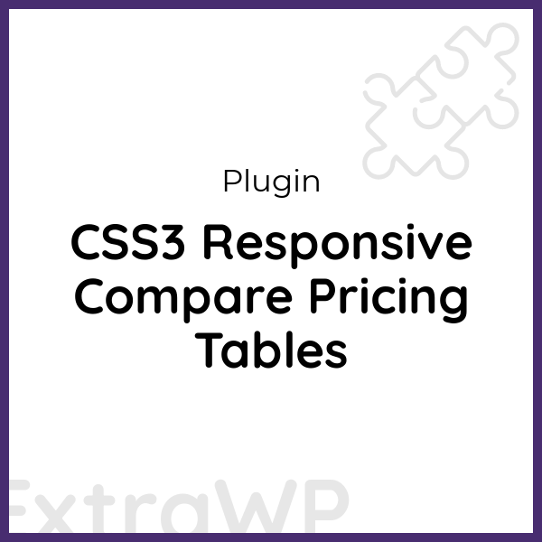 CSS3 Responsive Compare Pricing Tables
