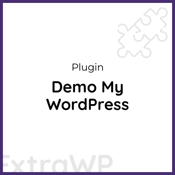 Demo My WordPress