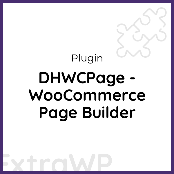 DHWCPage - WooCommerce Page Builder