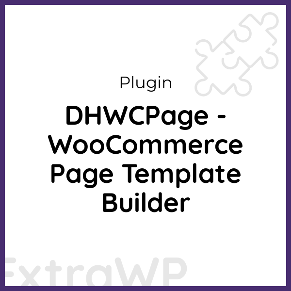 DHWCPage - WooCommerce Page Template Builder