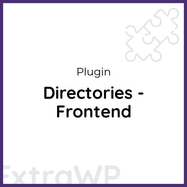 Directories - Frontend