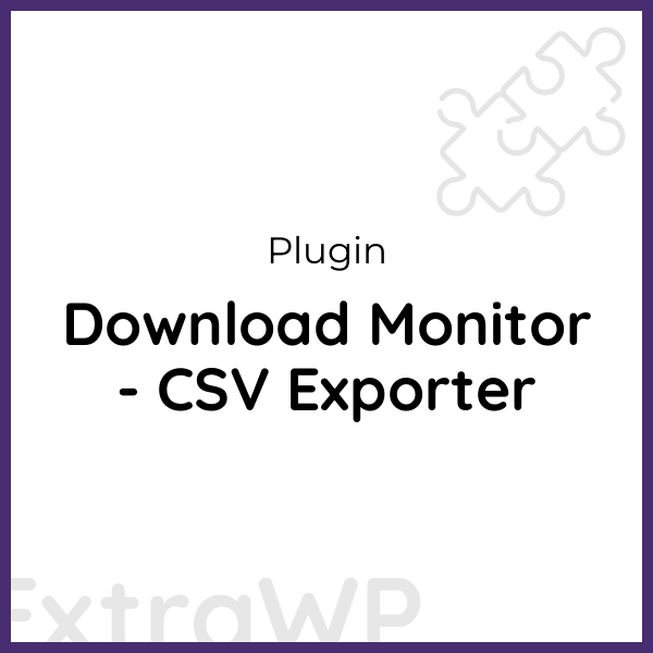 Download Monitor - CSV Exporter