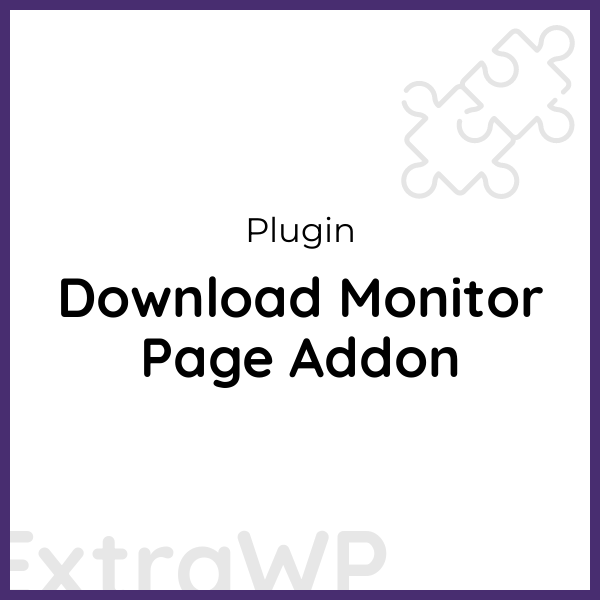 Download Monitor Page Addon