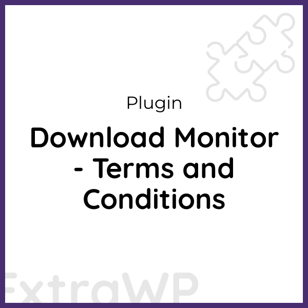 Download Monitor - Terms and Conditions