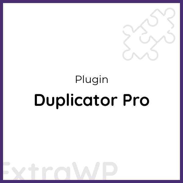 Duplicator Pro