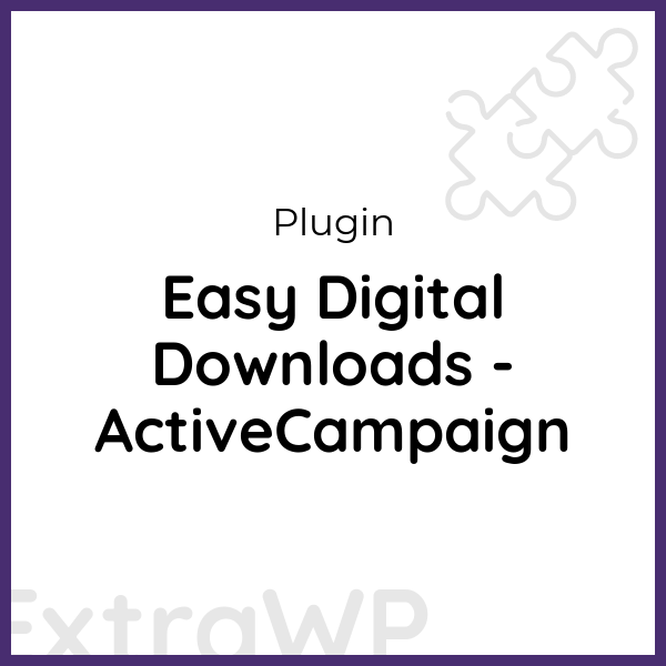 Easy Digital Downloads - ActiveCampaign