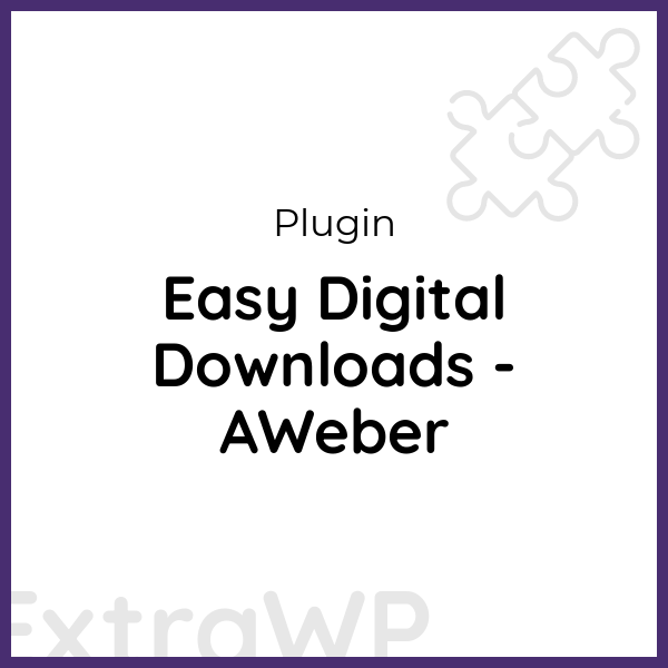 Easy Digital Downloads - AWeber