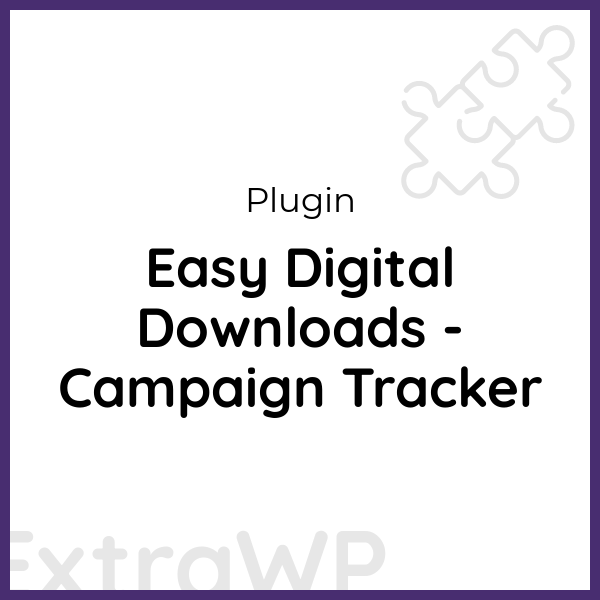 Easy Digital Downloads - Campaign Tracker