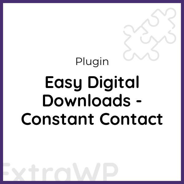 Easy Digital Downloads - Constant Contact