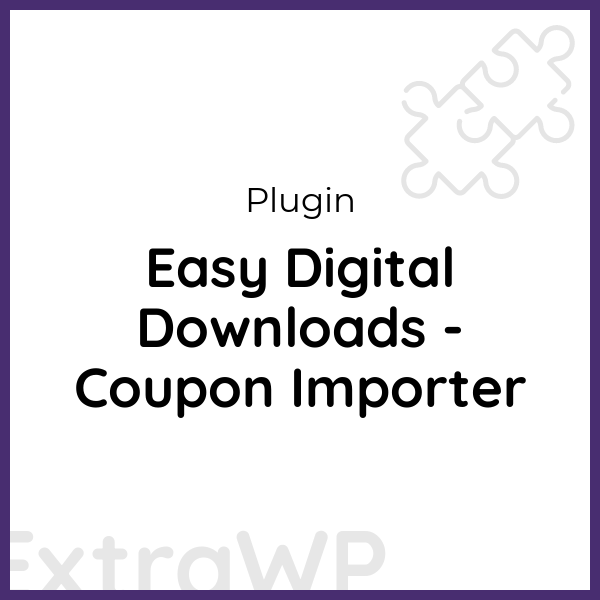 Easy Digital Downloads - Coupon Importer