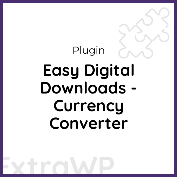 Easy Digital Downloads - Currency Converter