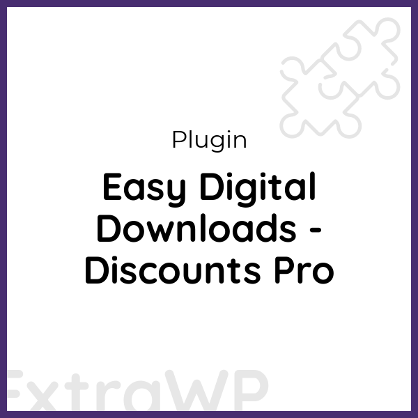 Easy Digital Downloads - Discounts Pro