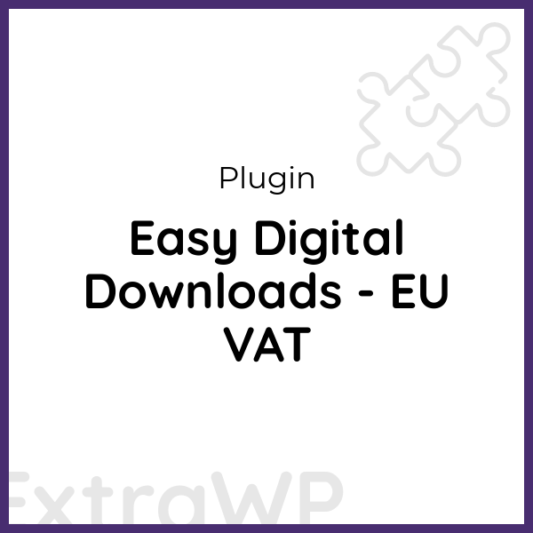 Easy Digital Downloads - EU VAT