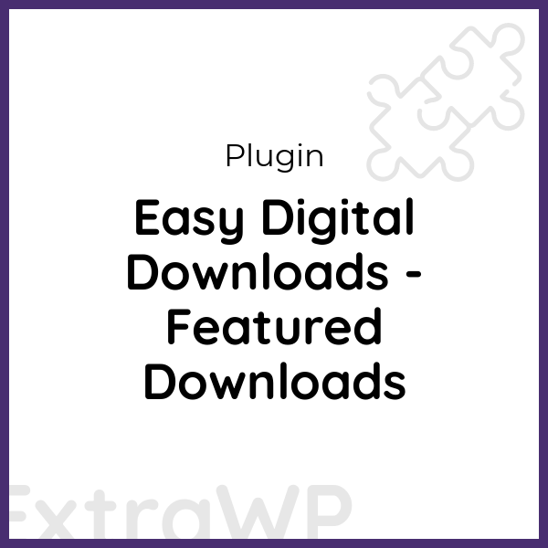 Easy Digital Downloads - Featured Downloads