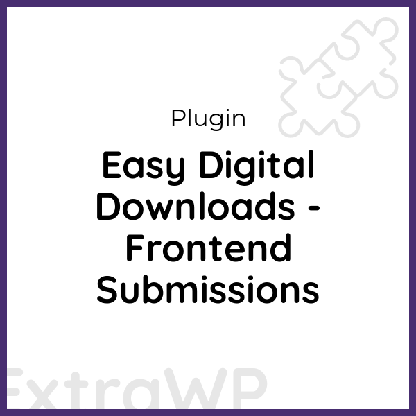 Easy Digital Downloads - Frontend Submissions