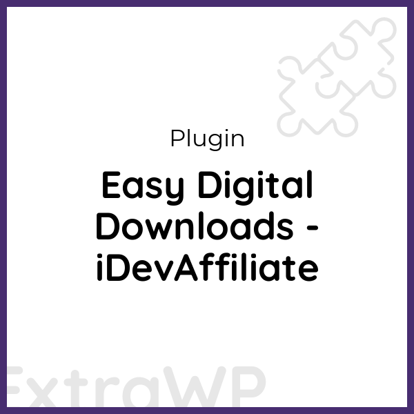 Easy Digital Downloads - iDevAffiliate