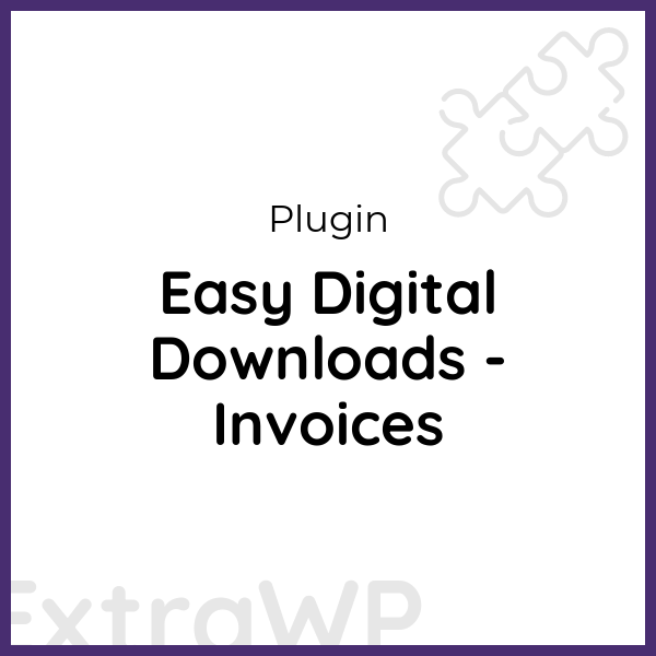 Easy Digital Downloads - Invoices