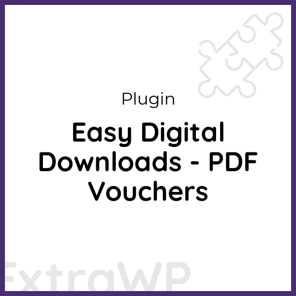 Easy Digital Downloads - PDF Vouchers