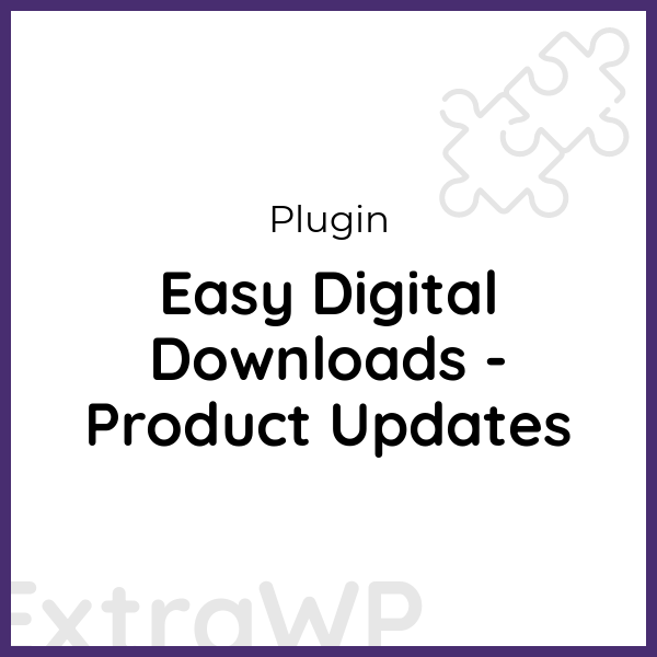 Easy Digital Downloads - Product Updates